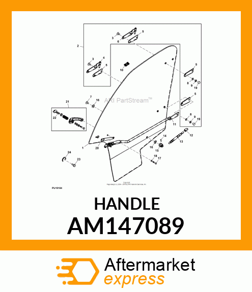 HANDLE, HANDLE DELUXE CAB, PASSENG AM147089