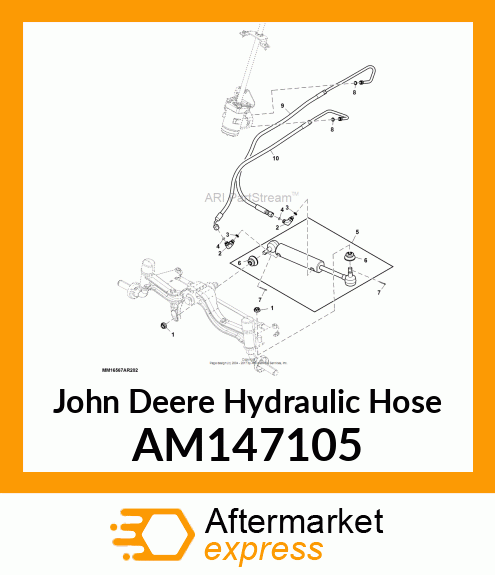 HYDRAULIC HOSE, HOSE, LEFT TURN, SE AM147105