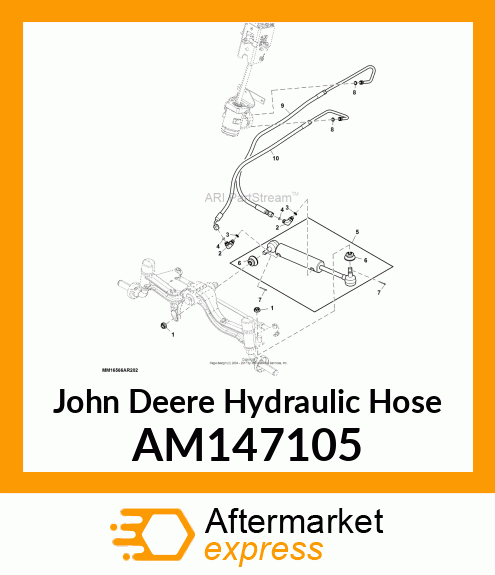 HYDRAULIC HOSE, HOSE, LEFT TURN, SE AM147105