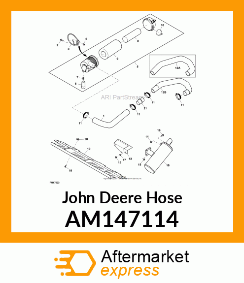 HOSE ASSEMBLY, ENGINE SIDE DIESEL AM147114