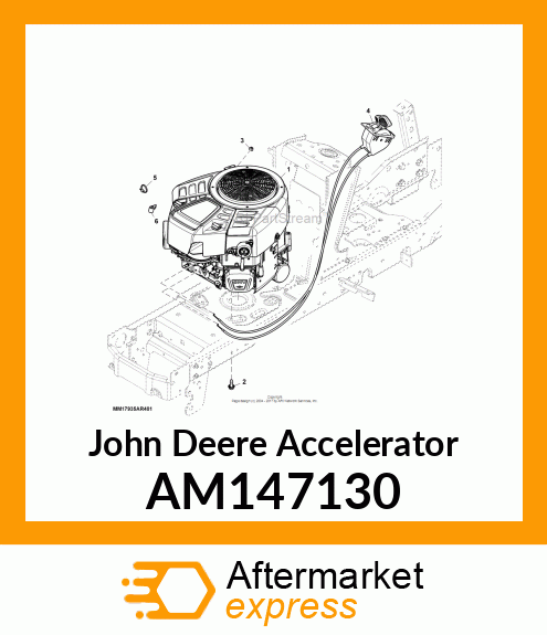 ACCELERATOR, CHOKE/THROTTLE ASSY, B AM147130