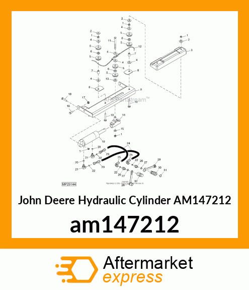 CYLINDER, HYD. HD CHUTE ROT am147212