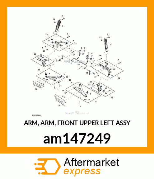 ARM, ARM, FRONT UPPER LEFT ASSY am147249