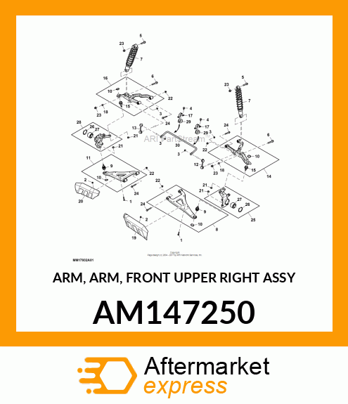 ARM, ARM, FRONT UPPER RIGHT ASSY AM147250