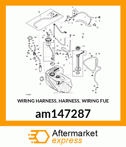 WIRING HARNESS, HARNESS, WIRING FUE am147287