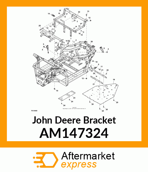 BRACKET, SEATBELT ANCHOR, RH AM147324