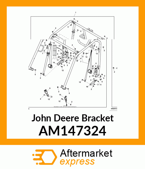 BRACKET, SEATBELT ANCHOR, RH AM147324