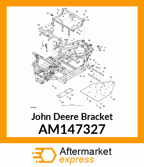 BRACKET, SEATBELT ANCHOR, LH AM147327