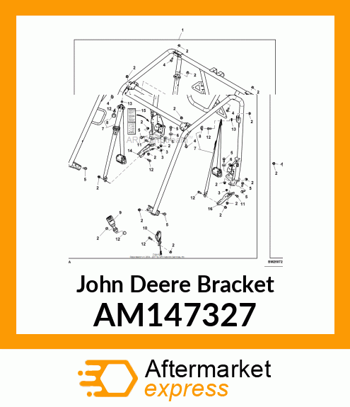 BRACKET, SEATBELT ANCHOR, LH AM147327