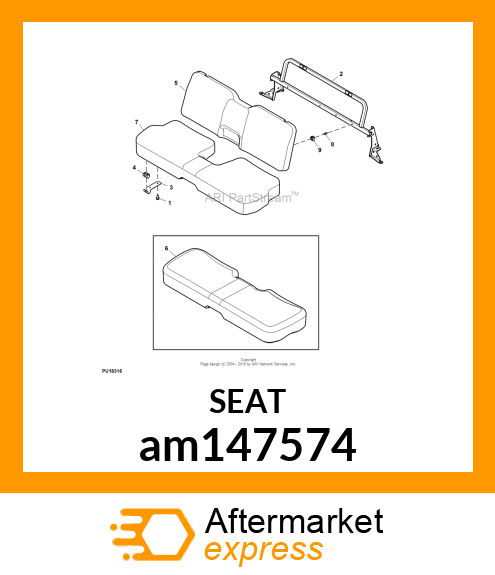 SEAT, SEAT, BASE BENCH (BLACK) am147574