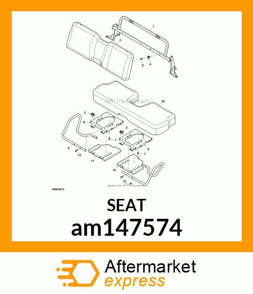 SEAT, SEAT, BASE BENCH (BLACK) am147574