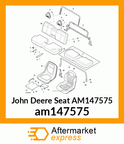 SEAT, SEAT, BASE BENCH (YELLOW) am147575