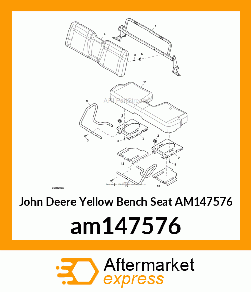 SEAT, SEAT, BACK BENCH (YELLOW) am147576