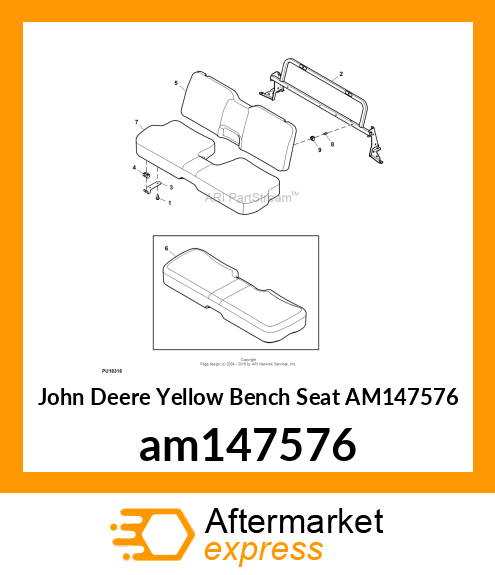 SEAT, SEAT, BACK BENCH (YELLOW) am147576