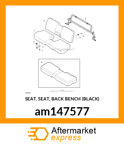 SEAT, SEAT, BACK BENCH (BLACK) am147577