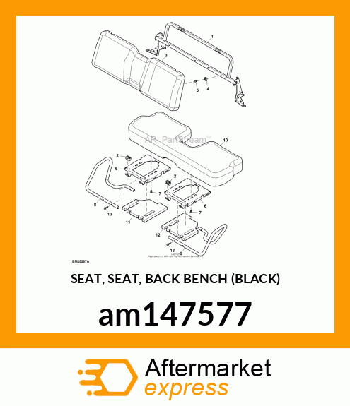 SEAT, SEAT, BACK BENCH (BLACK) am147577