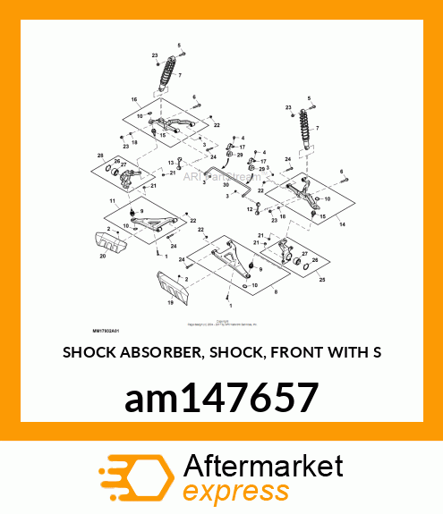 SHOCK ABSORBER, SHOCK, FRONT WITH S am147657