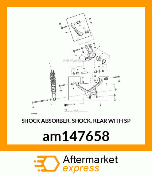 SHOCK ABSORBER, SHOCK, REAR WITH SP am147658