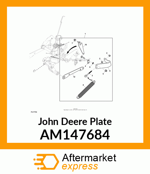 BRACKET, MOUNT, LIFT ASSIST SPRING AM147684