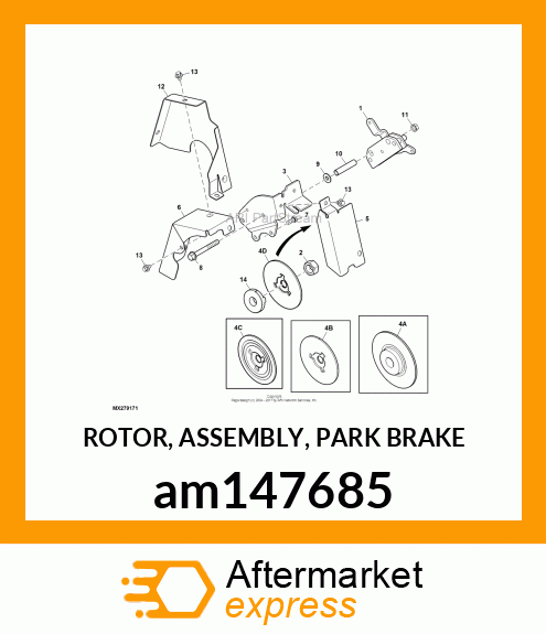 ROTOR, ASSEMBLY, PARK BRAKE am147685