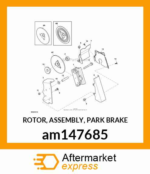 ROTOR, ASSEMBLY, PARK BRAKE am147685