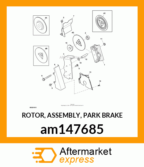 ROTOR, ASSEMBLY, PARK BRAKE am147685