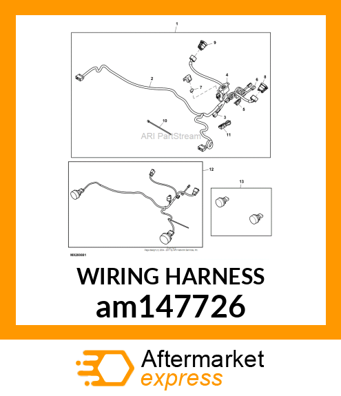 WIRING HARNESS, WIRING HARNESS,TAIL am147726