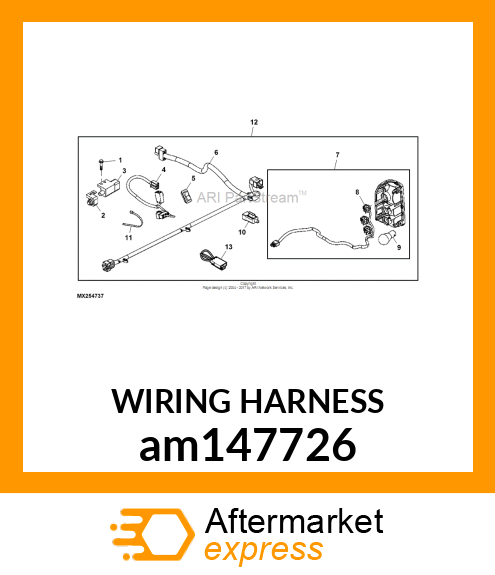 WIRING HARNESS, WIRING HARNESS,TAIL am147726