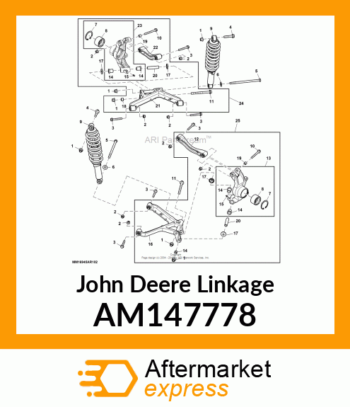 LINKAGE, REAR CORNER, ASSEMBLY, RH AM147778