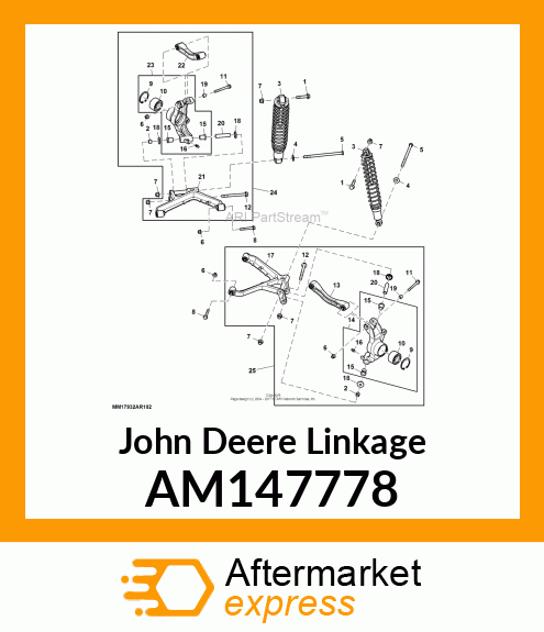 LINKAGE, REAR CORNER, ASSEMBLY, RH AM147778