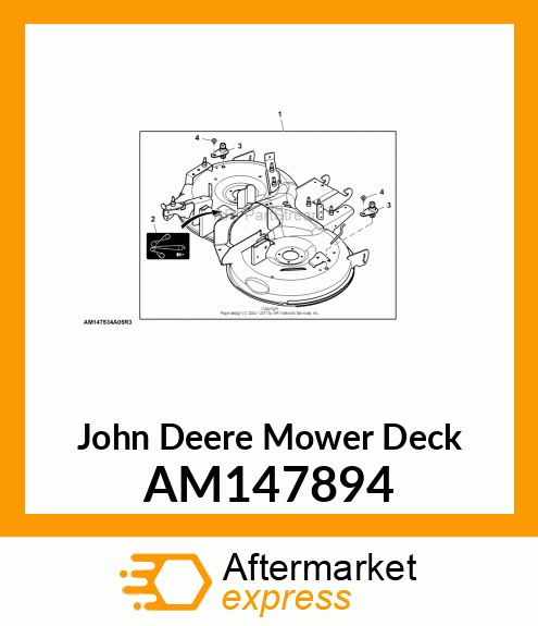 MOWER DECK, MOWER 42RDRC SVC WLD AM147894