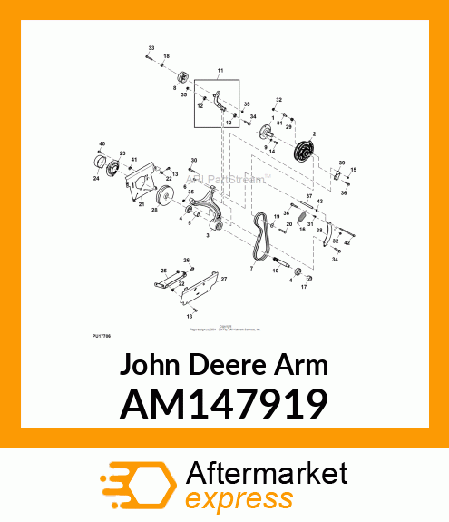 SUPPORT, SUPPORT, IDLER ARM AM147919