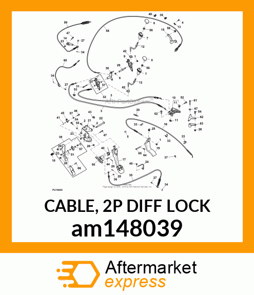 CABLE, 2P DIFF LOCK am148039