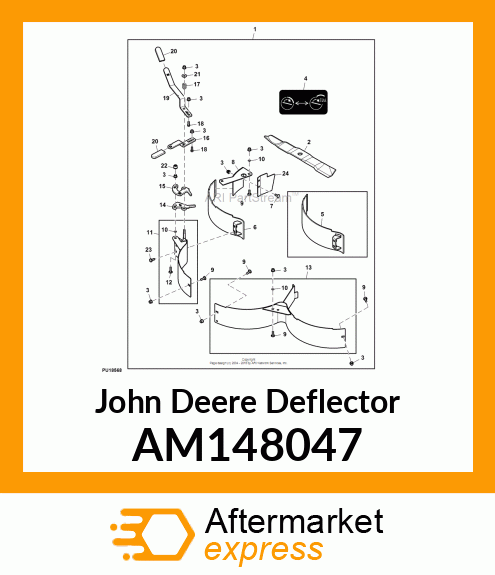 DEFLECTOR, 54HC MC GATE WELDED AM148047