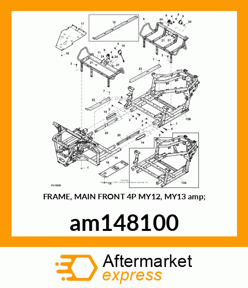 FRAME, MAIN FRONT 4P MY12, MY13 amp; am148100