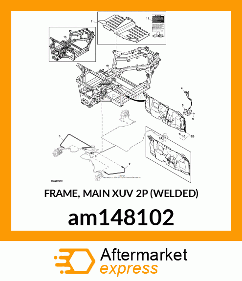 FRAME, MAIN XUV 2P (WELDED) am148102