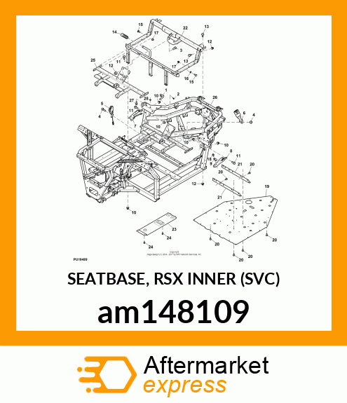 SEATBASE, RSX INNER (SVC) am148109