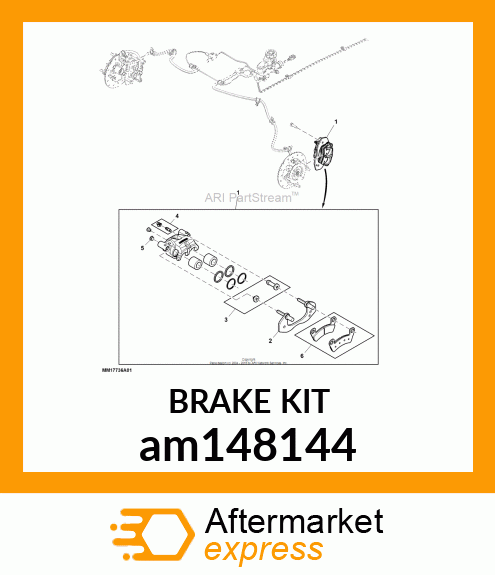 BRAKE KIT, KIT, BRAKE PAD, FRONT am148144