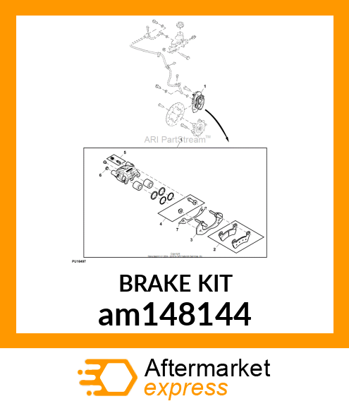 BRAKE KIT, KIT, BRAKE PAD, FRONT am148144