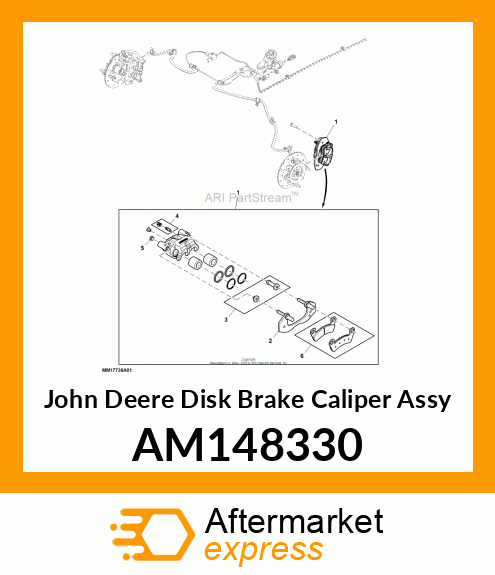 CALIPER, FRONT LEFT BRAKE AM148330