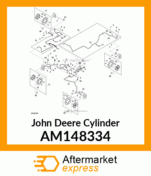 CYLINDER, 11/16" TANDEM MASTER AM148334