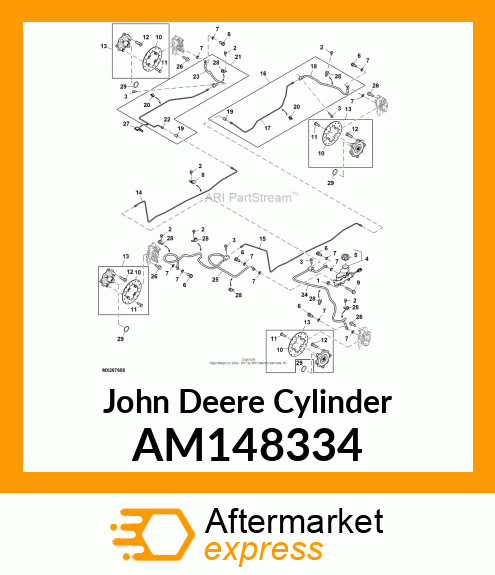 CYLINDER, 11/16" TANDEM MASTER AM148334