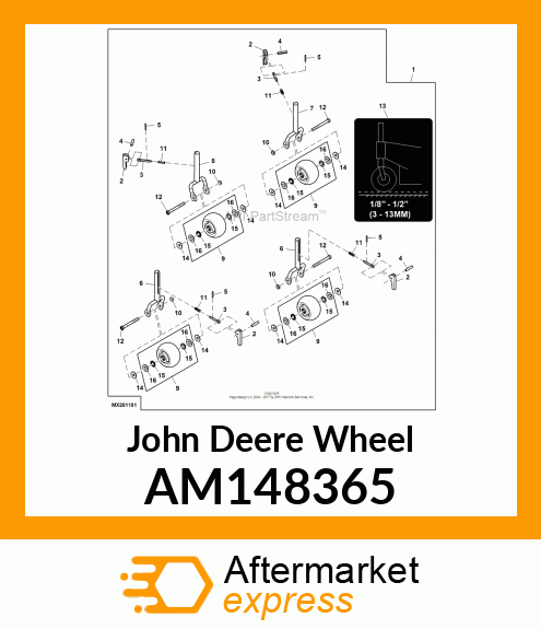 WHEEL, GAGE WHEEL FORK ASSY, 60 REA AM148365