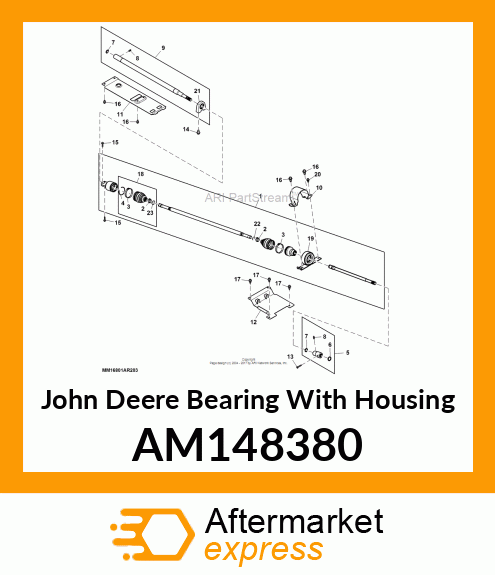 BEARING WITH HOUSING, BEARING, PILL AM148380