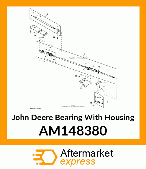 BEARING WITH HOUSING, BEARING, PILL AM148380