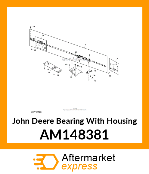 BEARING, PILLOW BLOCK, DOUBLE SEAL AM148381