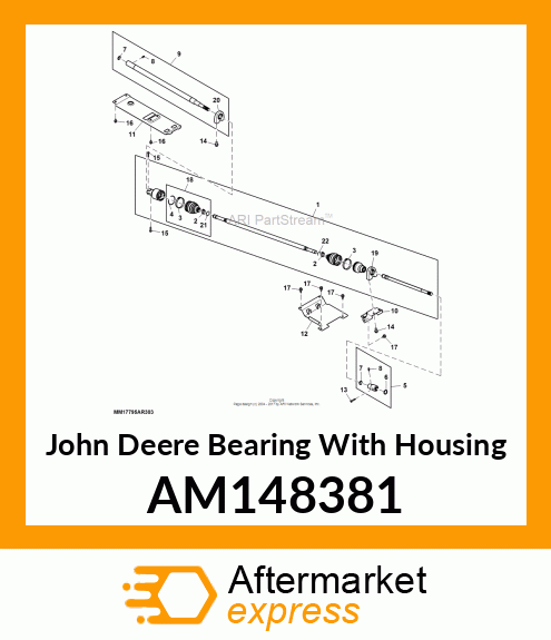 BEARING, PILLOW BLOCK, DOUBLE SEAL AM148381