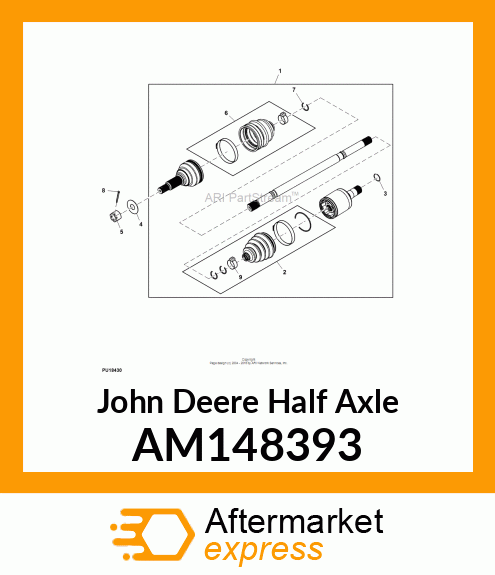 AXLE, FRONT CV AM148393