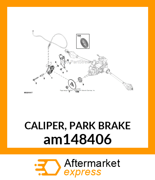 CALIPER, PARK BRAKE am148406