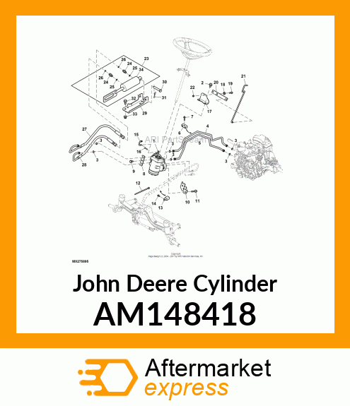 CYLINDER, HYDRAULIC LIFT AM148418